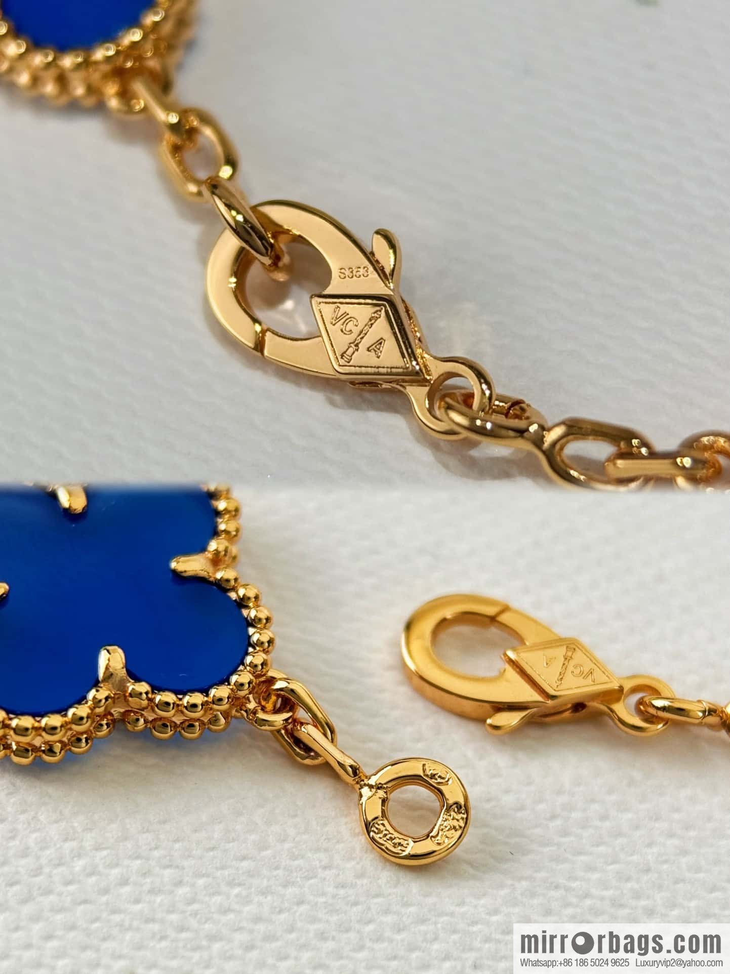 ❗️CNC Version ❗️ ☀️ ☀️ Van Cleef & Arpels Inter-Diamond Lazuli Four Leaf Clover Five Flower Bracelet ☀