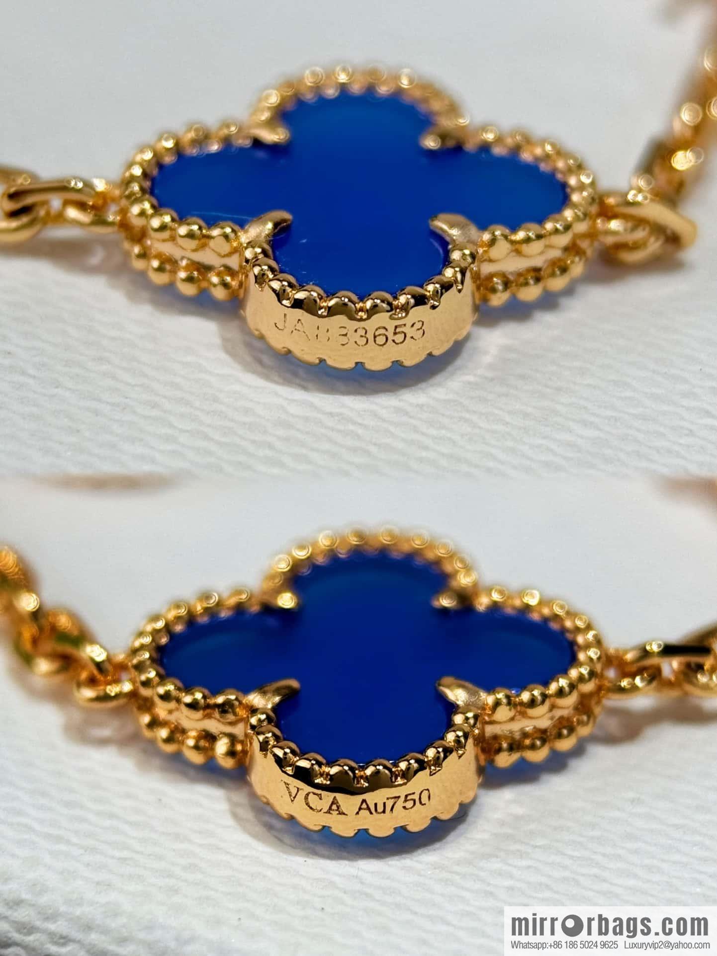 ❗️CNC Version ❗️ ☀️ ☀️ Van Cleef & Arpels Inter-Diamond Lazuli Four Leaf Clover Five Flower Bracelet ☀