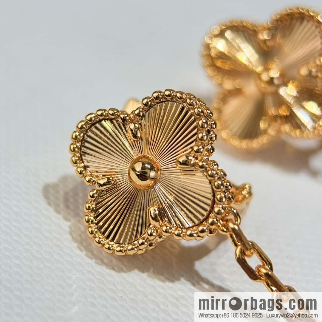 ❗️CNC version ❗️ ☀️ Van Cleef & Arpels agate laser engraved four-leaf clover earrings ☀