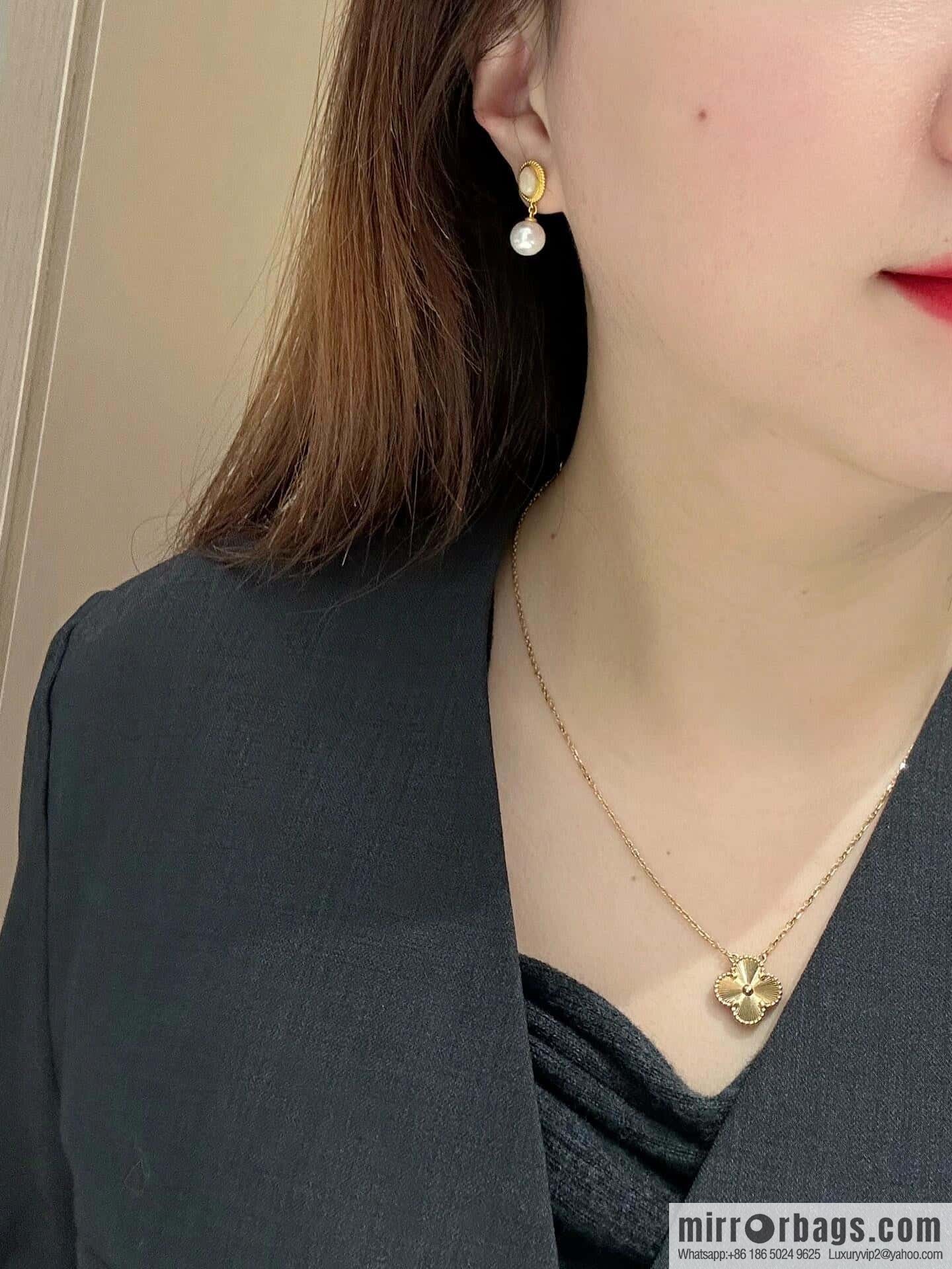 ❗️CNC Version ❗️ ☀️ Van Cleef & Arpels Laser Engraved Clover Necklace ☀