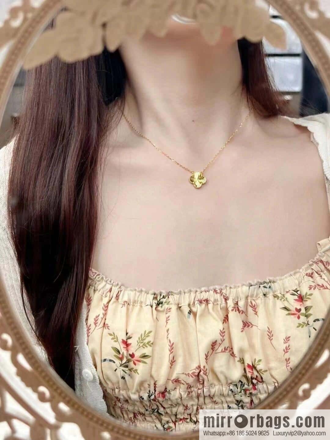 ❗️CNC Version ❗️ ☀️ Van Cleef & Arpels Laser Engraved Clover Necklace ☀