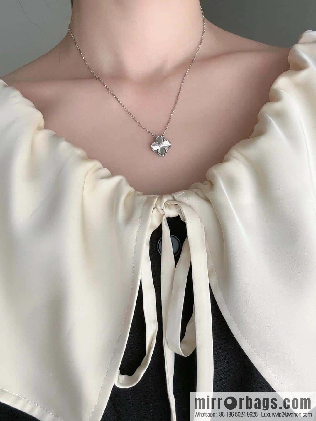 ❗️CNC Version ❗️ ☀️ Van Cleef & Arpels Laser Engraved Clover Necklace ☀
