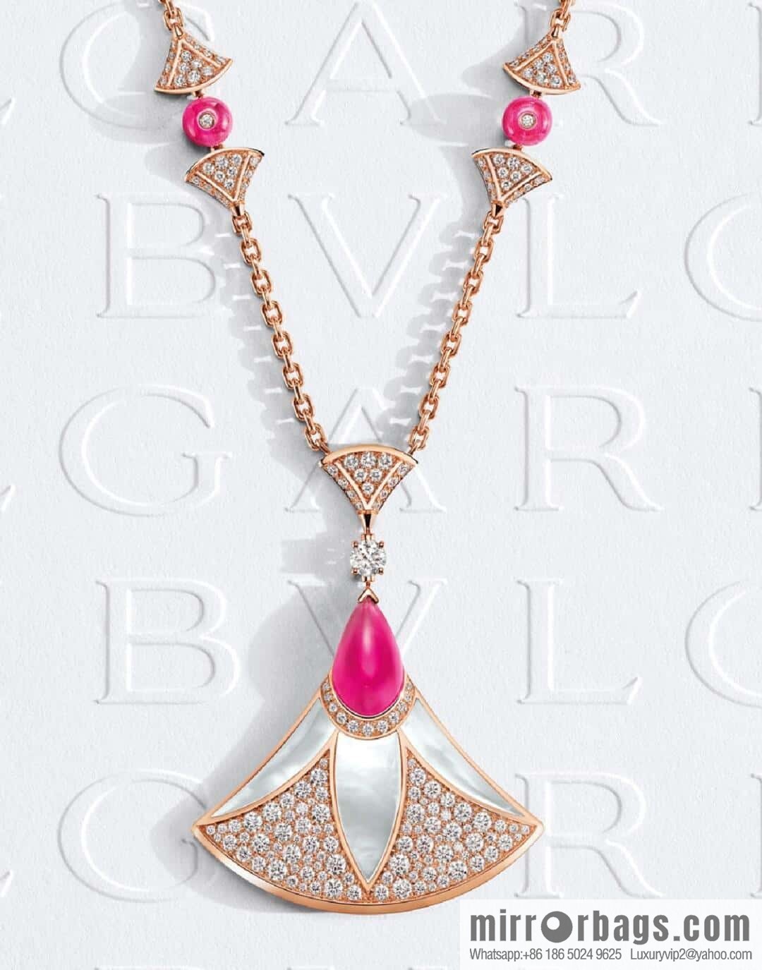 ❗️New ❗️ ☀️ original order ☀ BVLGARI DIVAS'DREAM Liu Yifei same fan necklace, stud earrings ☀️