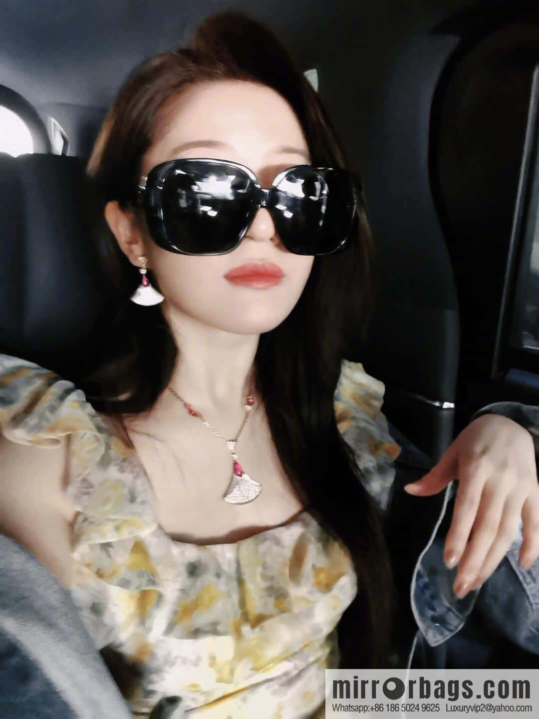 ❗️New ❗️ ☀️ original order ☀ BVLGARI DIVAS'DREAM Liu Yifei same fan necklace, stud earrings ☀️