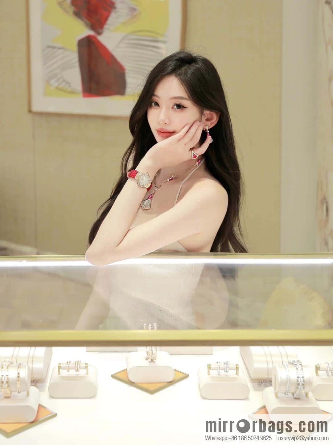 ❗️New ❗️ ☀️ original order ☀ BVLGARI DIVAS'DREAM Liu Yifei same fan necklace, stud earrings ☀️