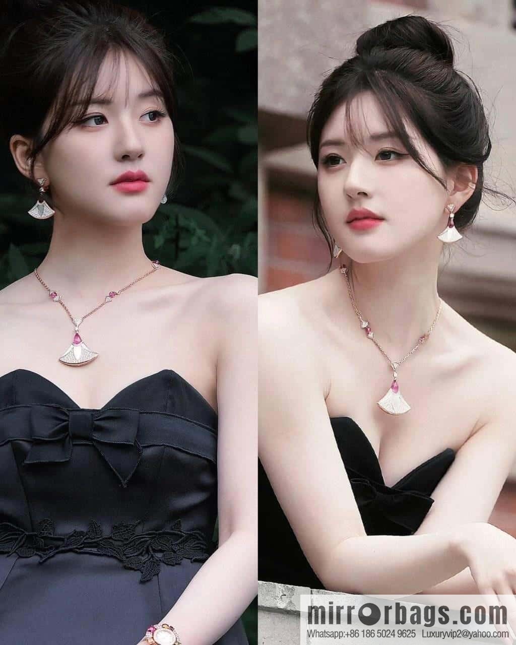 ❗️New ❗️ ☀️ original order ☀ BVLGARI DIVAS'DREAM Liu Yifei same fan necklace, stud earrings ☀️