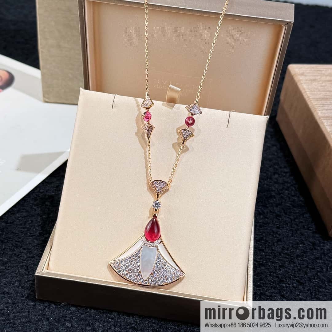 ❗️New ❗️ ☀️ original order ☀ BVLGARI DIVAS'DREAM Liu Yifei same fan necklace, stud earrings ☀️