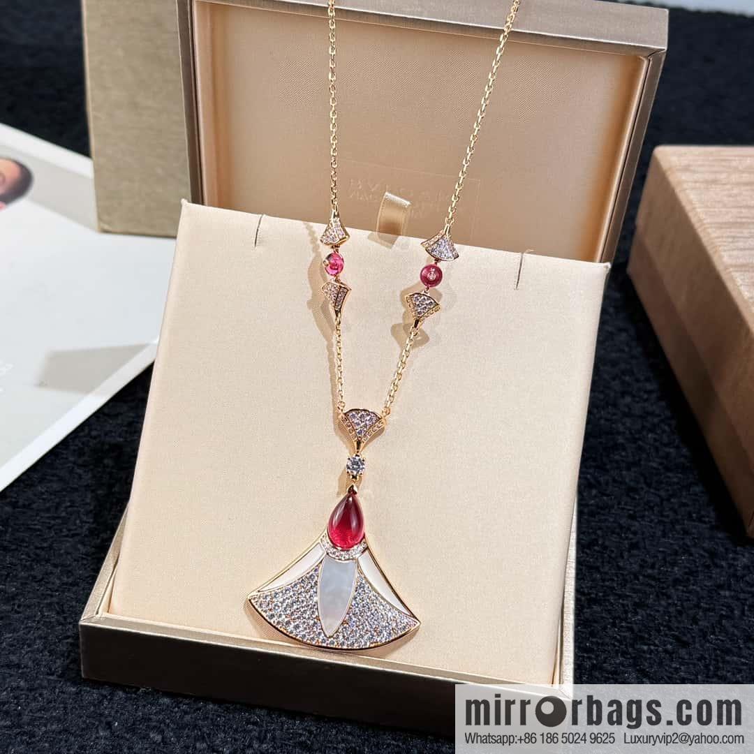 ❗️New ❗️ ☀️ original order ☀ BVLGARI DIVAS'DREAM Liu Yifei same fan necklace, stud earrings ☀️