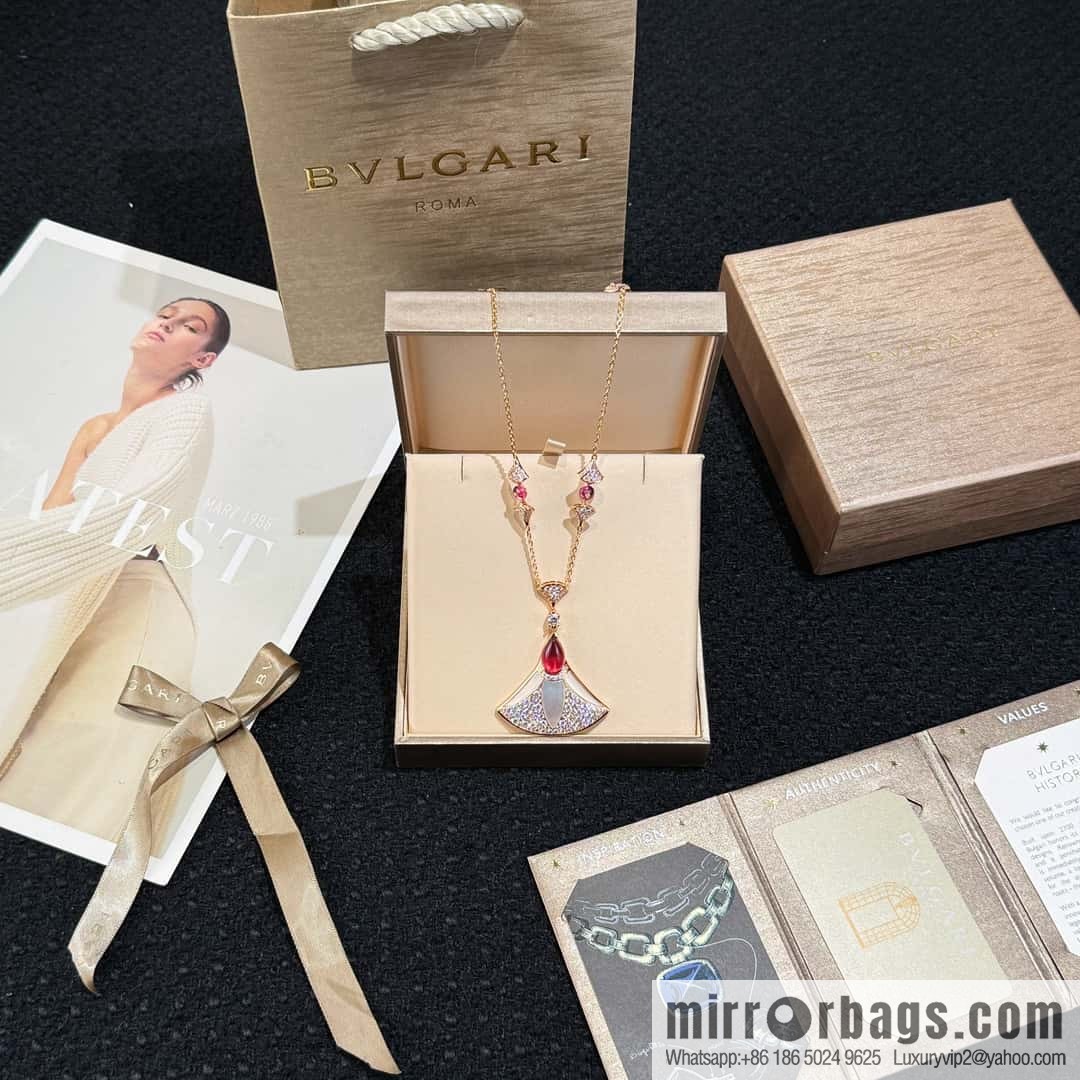 ❗️New ❗️ ☀️ original order ☀ BVLGARI DIVAS'DREAM Liu Yifei same fan necklace, stud earrings ☀️
