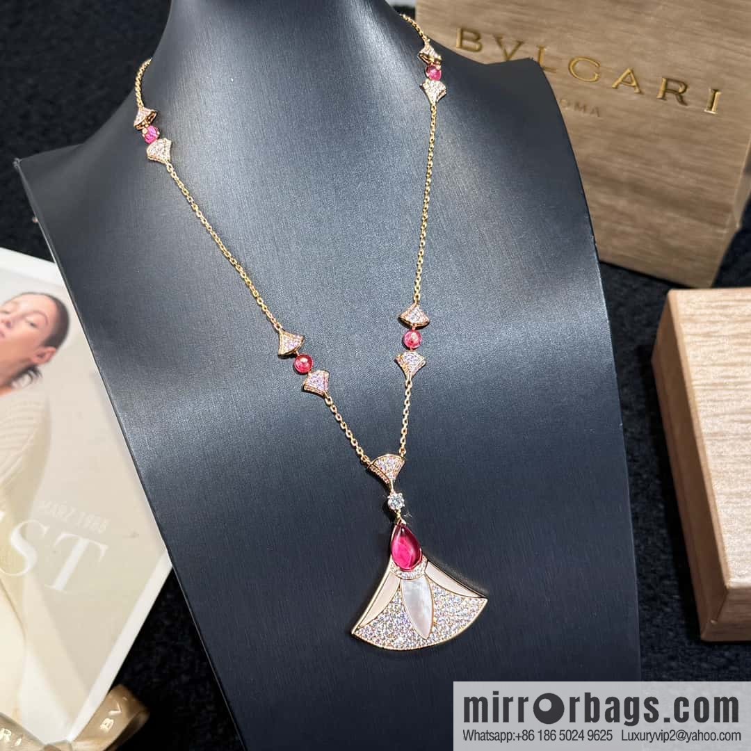 ❗️New ❗️ ☀️ original order ☀ BVLGARI DIVAS'DREAM Liu Yifei same fan necklace, stud earrings ☀️