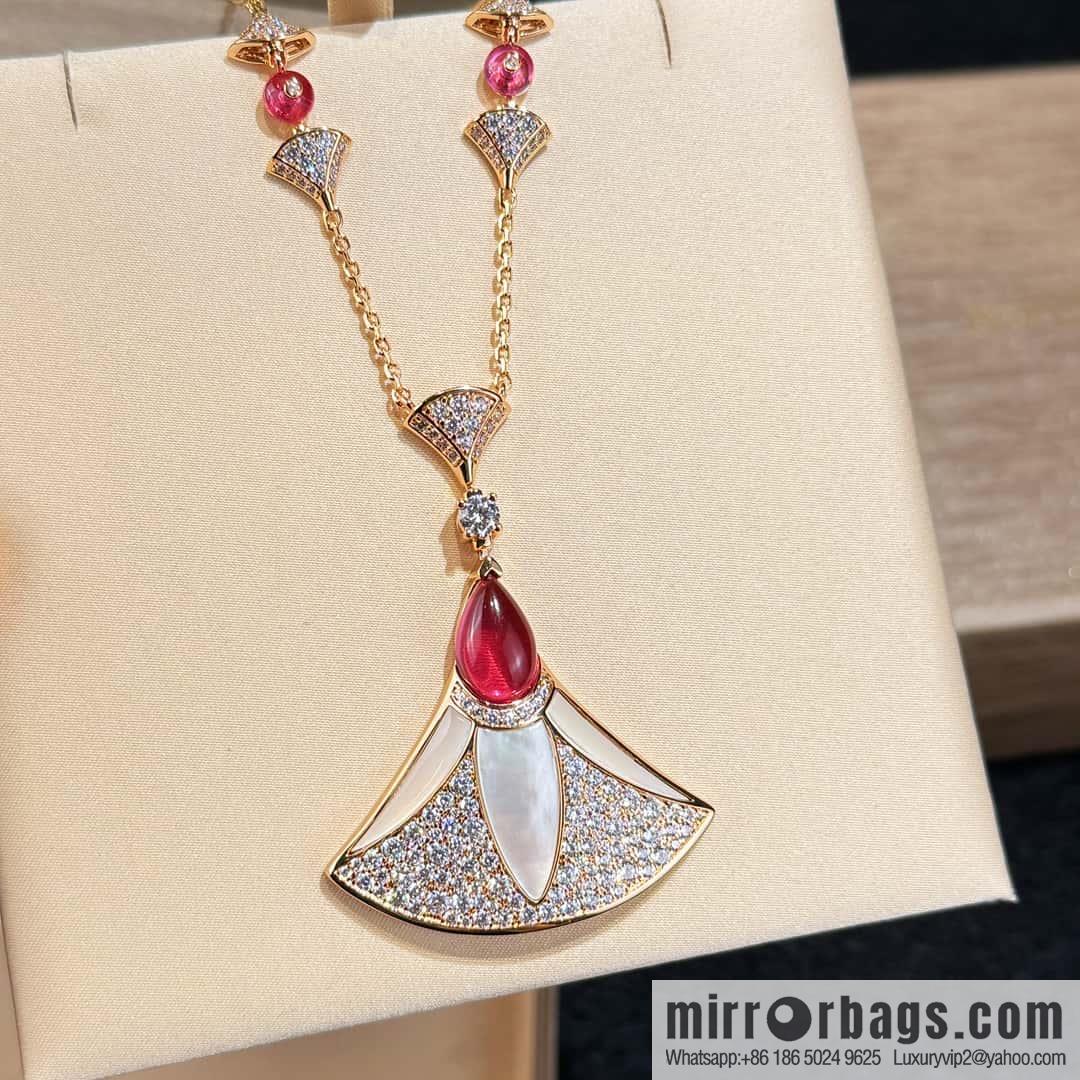 ❗️New ❗️ ☀️ original order ☀ BVLGARI DIVAS'DREAM Liu Yifei same fan necklace, stud earrings ☀️