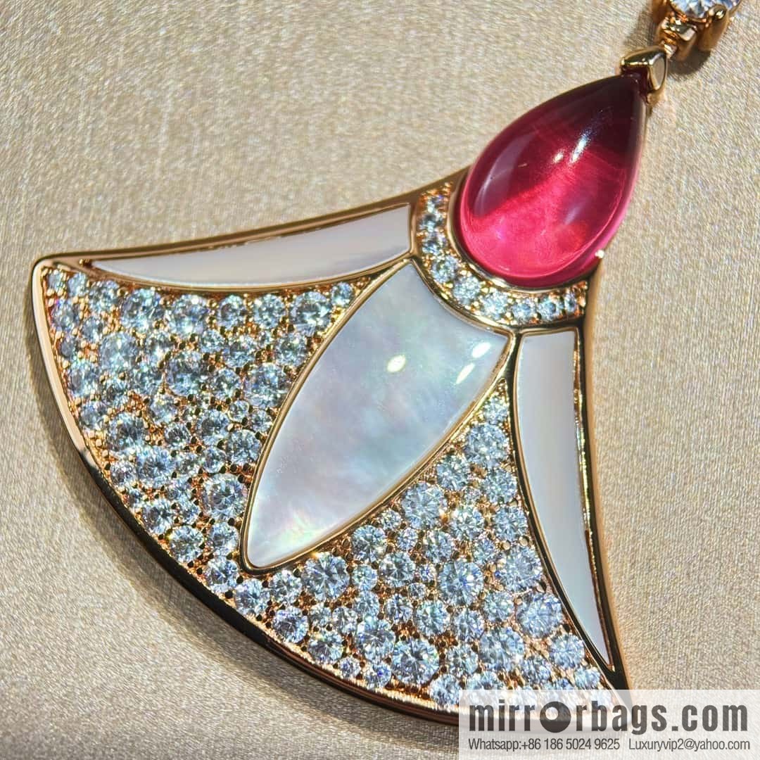 ❗️New ❗️ ☀️ original order ☀ BVLGARI DIVAS'DREAM Liu Yifei same fan necklace, stud earrings ☀️