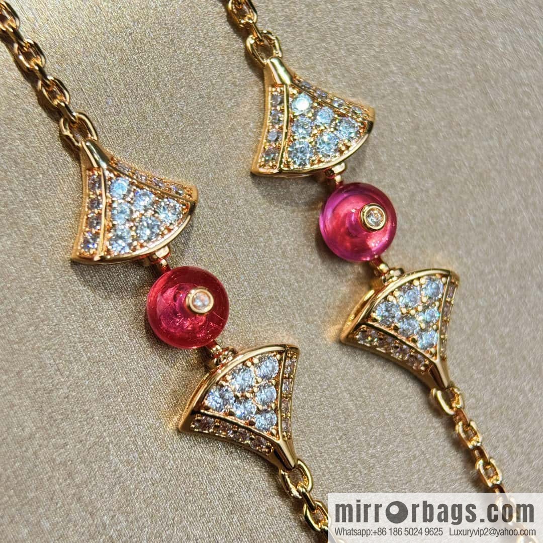 ❗️New ❗️ ☀️ original order ☀ BVLGARI DIVAS'DREAM Liu Yifei same fan necklace, stud earrings ☀️