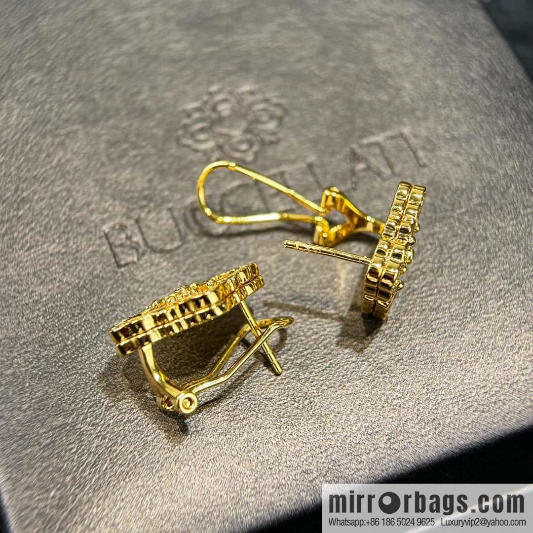 ❗️New ❗️ ☀ original order, Buccellati retro court style laser four-leaf clover earrings earrings earshot ☀️