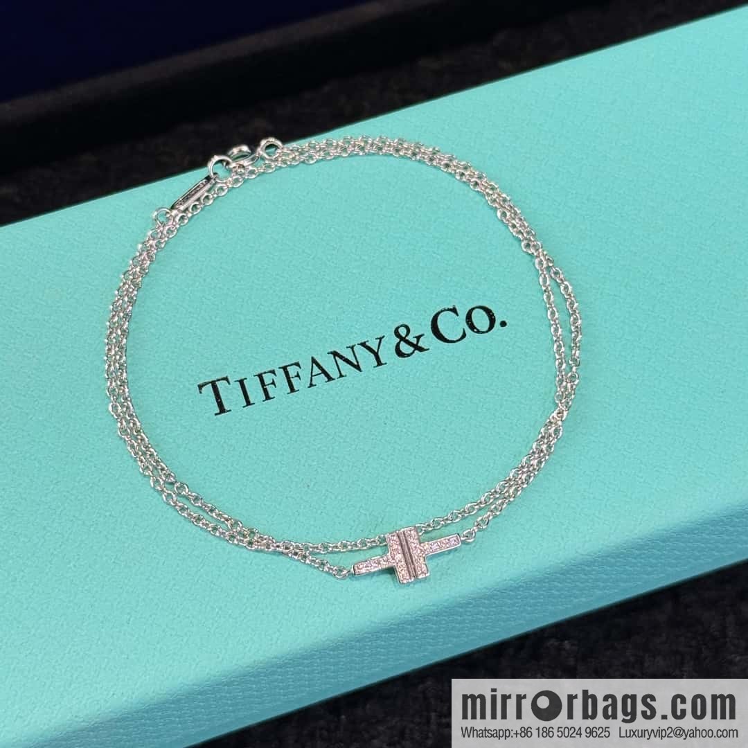❗️New ❗️ ☀️ Tiffany & co Double T Full Diamond Bracelet ☀️