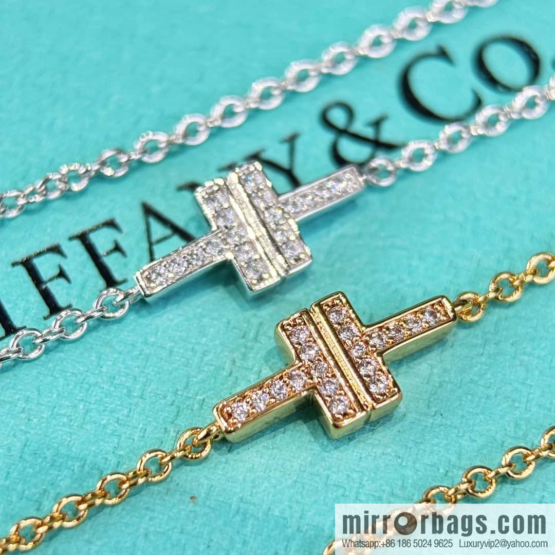 ❗️New ❗️ ☀️ Tiffany & co Double T Full Diamond Bracelet ☀️
