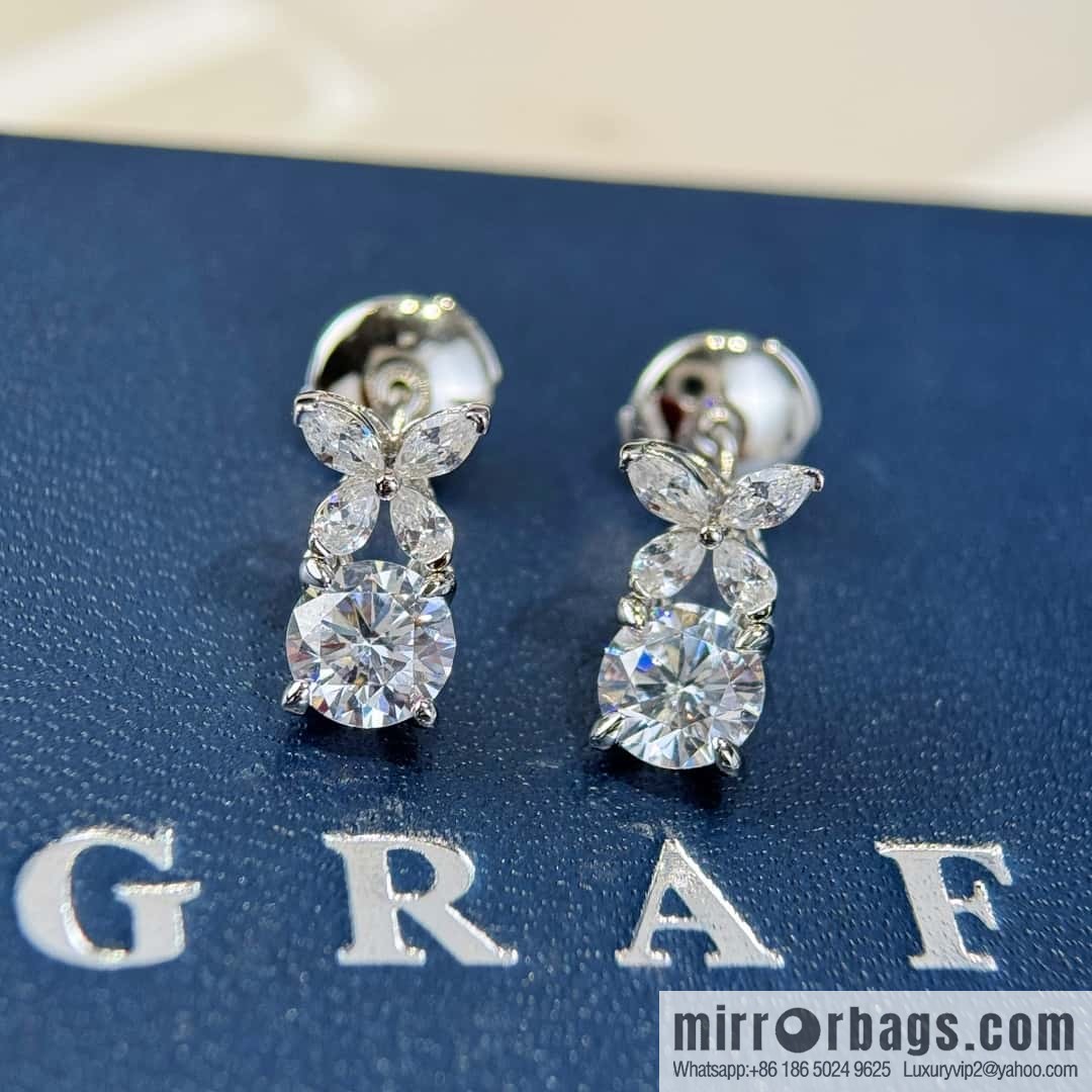 ❗️New ❗️ GRAFF butterfly single diamond stud earrings