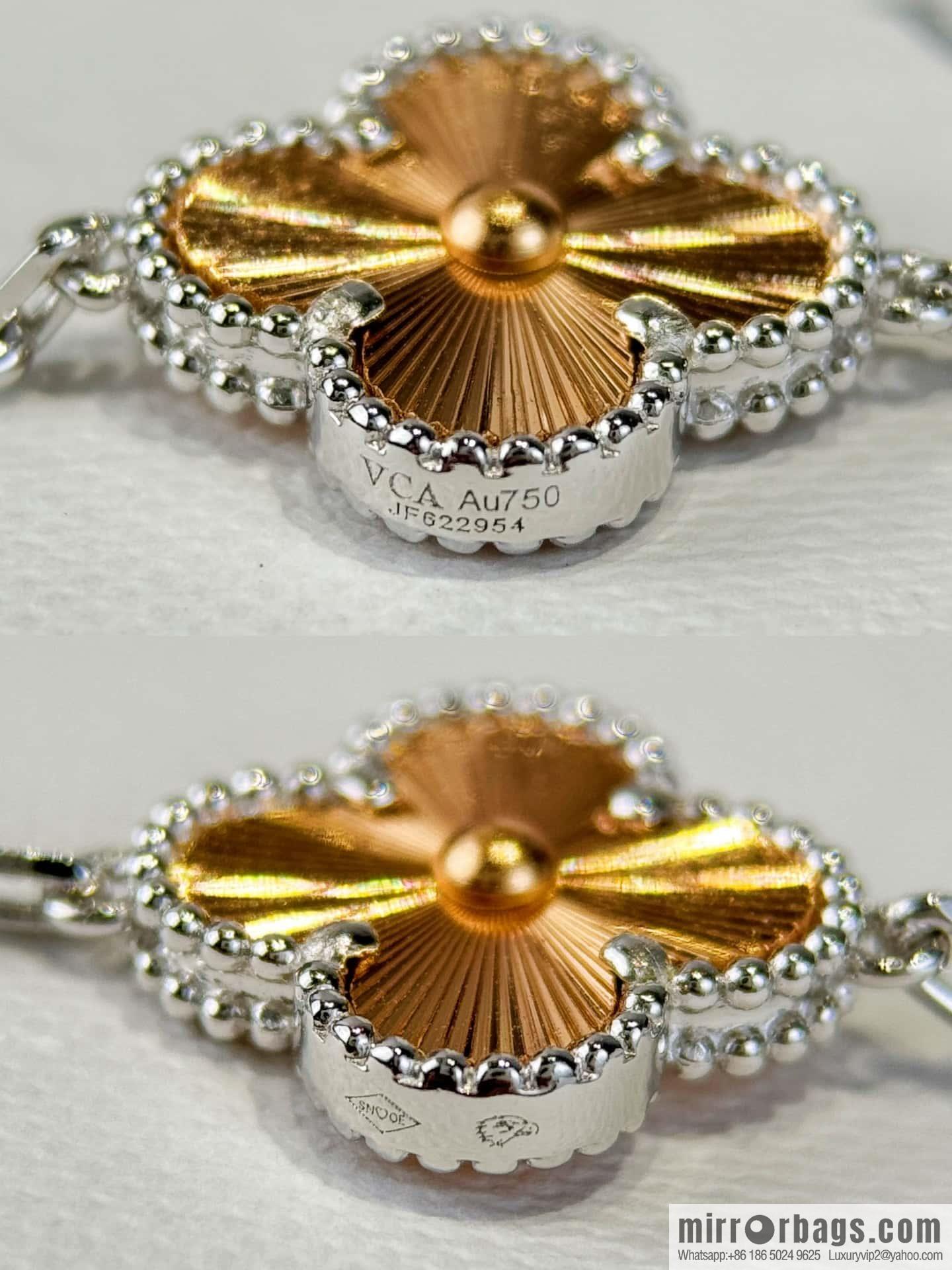 🎄Christmas Limited ☀️ Van Cleef & Arpels Christmas Limited Laser Engraved Five Flowers Four Leaf Clover Bracelet ☀