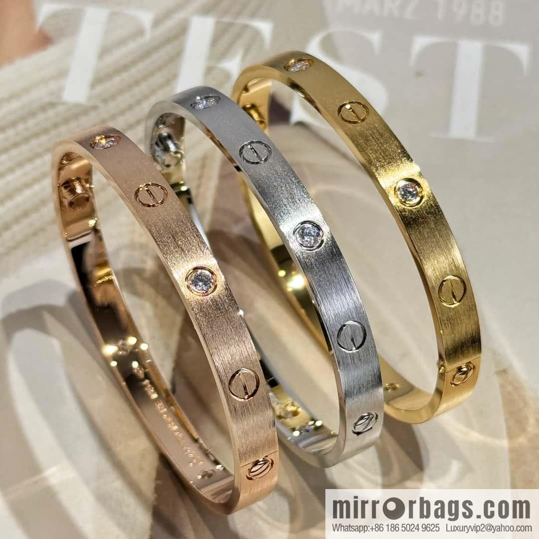 ❗️New ❗️ ☀️ Cartier Cartier Brushed LOVE Series Bracelet with Diamond ☀️
