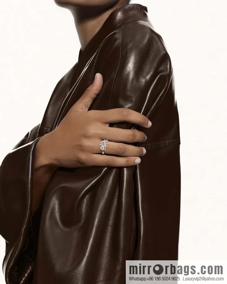 ❗New ❗️ ☀ Original Order ☀ New BOUCHERON/Boucheron PLUME DE PAON Peacock Feather Ring ☀