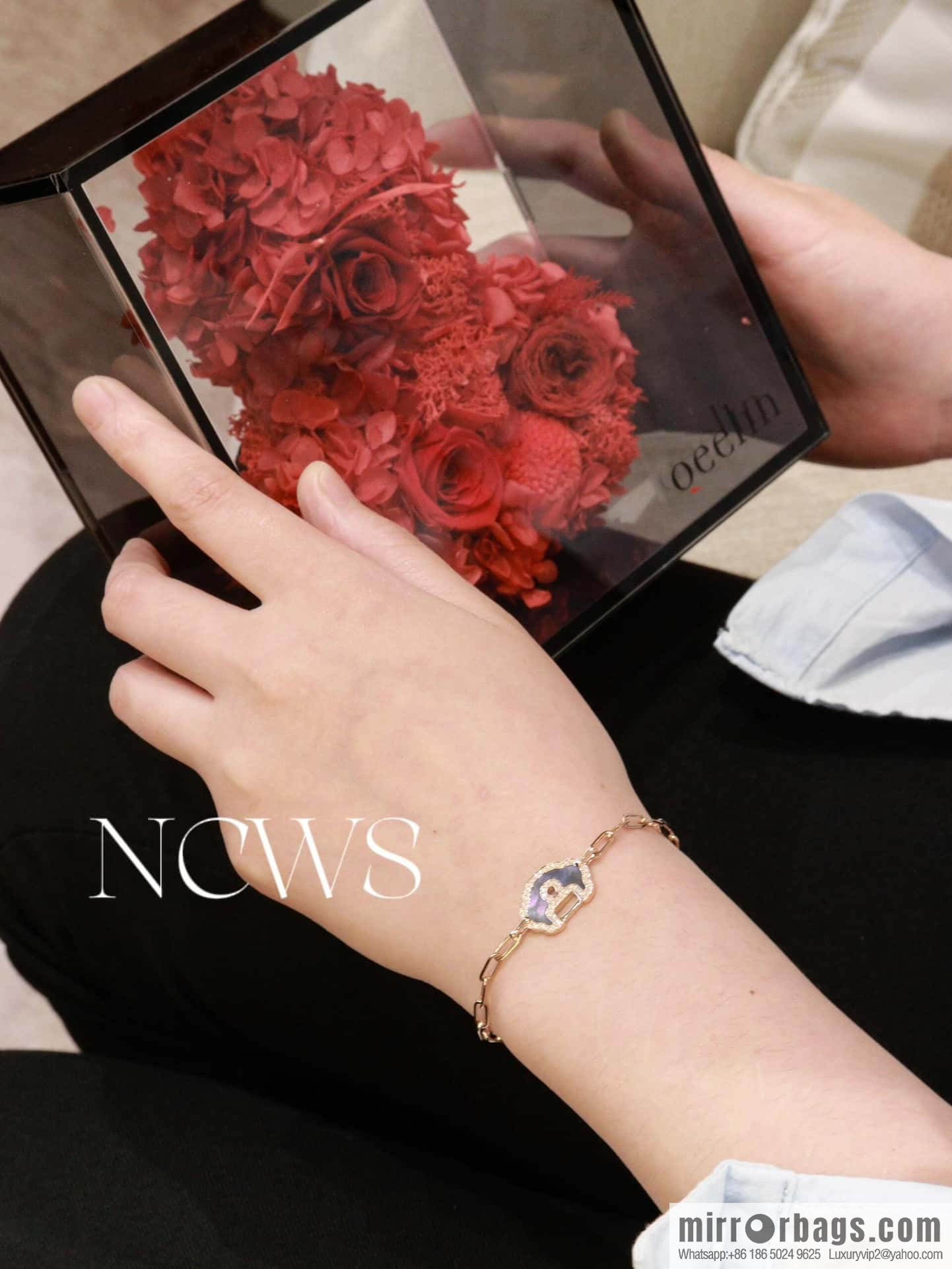 ❗️New ❗️ ☀️ original ☀️ Qeelin Kirin Yu Yi Ruyi lock gray shell bracelet ☀️