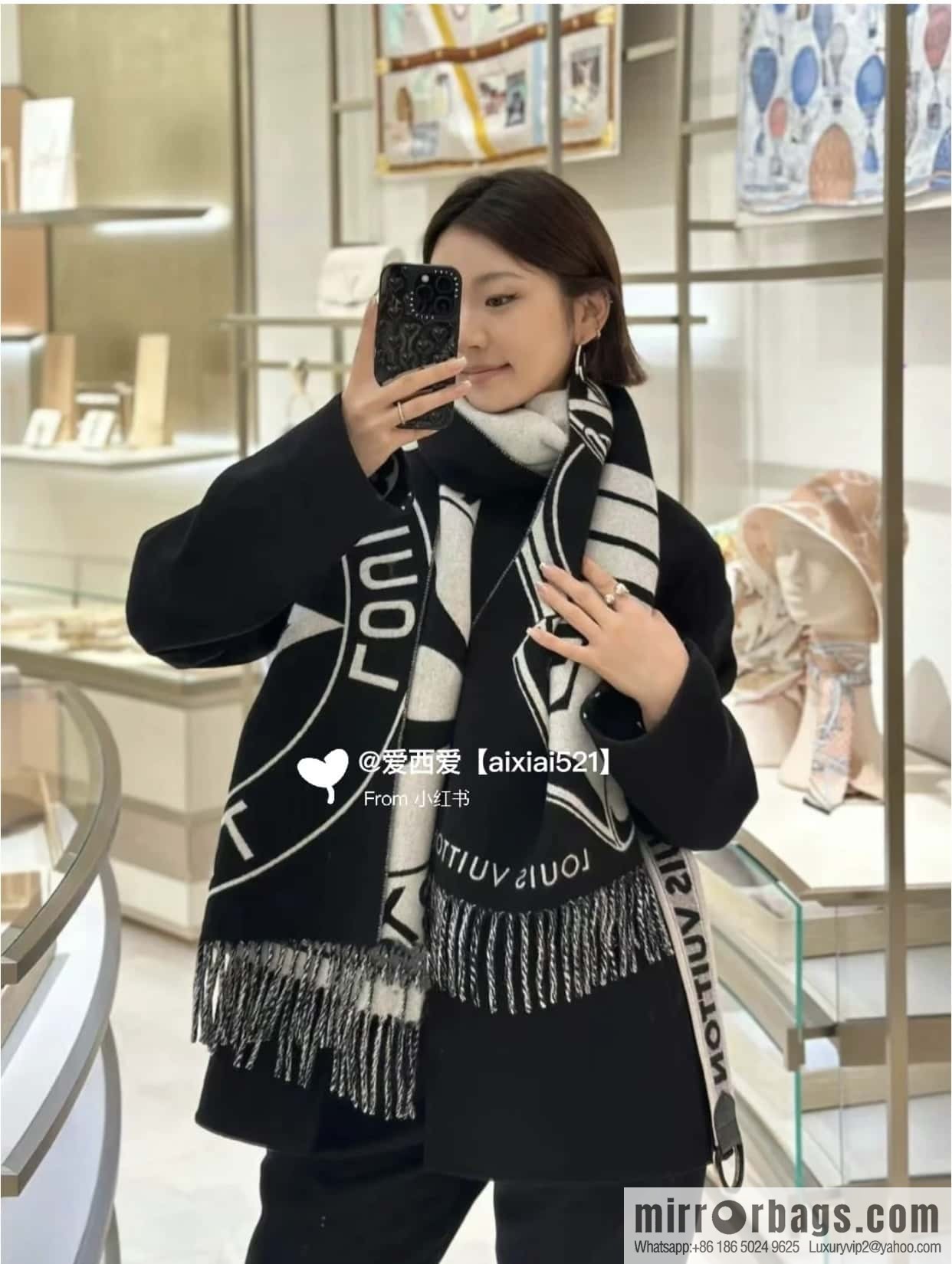 𝐋𝐨𝐮𝐢𝐬 𝐯𝐮𝐢𝐭𝐭𝐨𝐧 『 lock shawl code M92855 synchronized item number 🔐 black