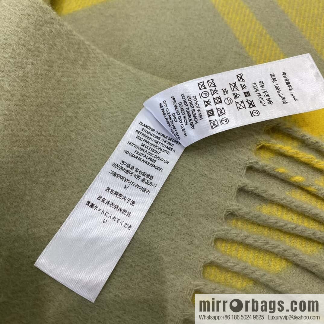 Bur ✓ Double-Sided Plaid Cashmere Scarf