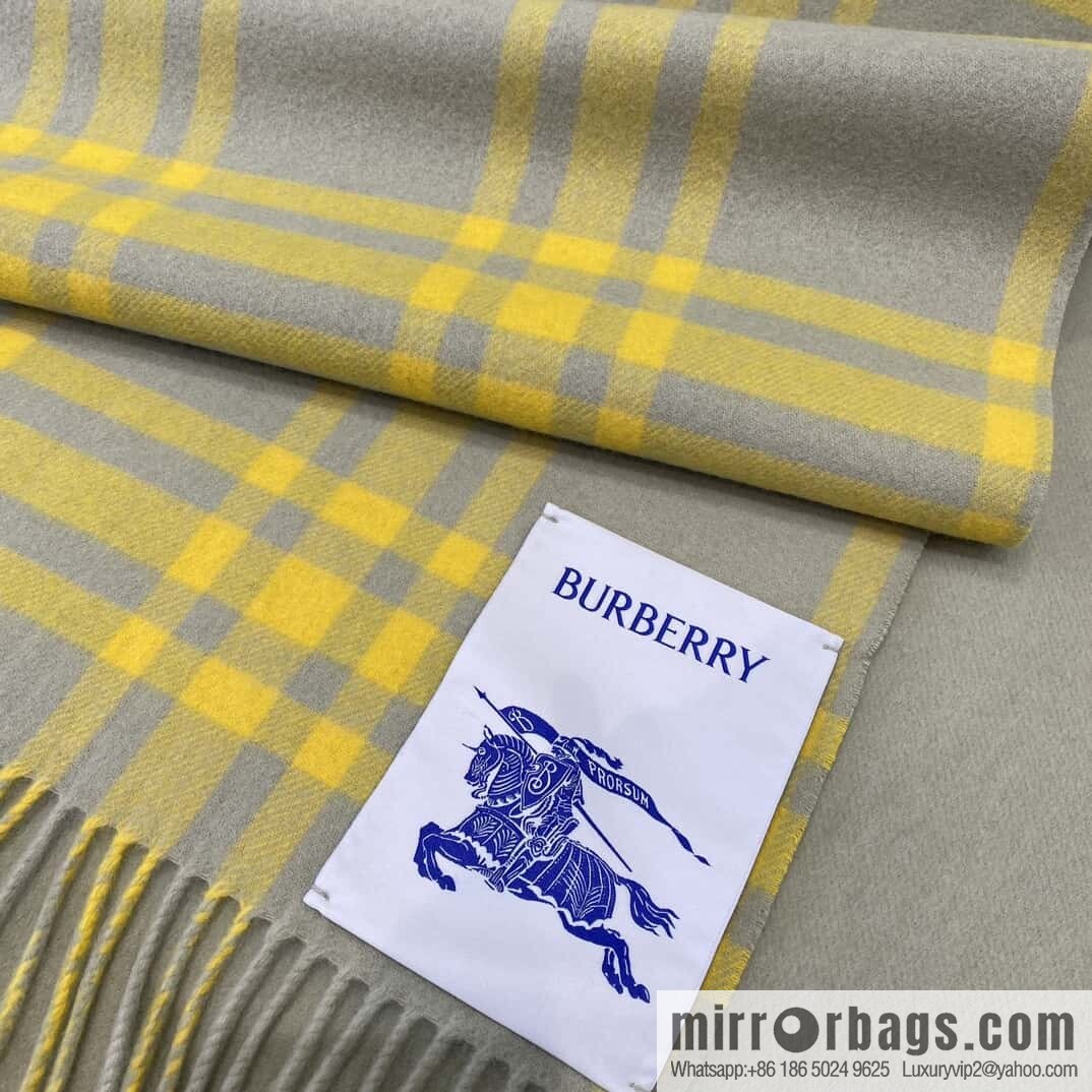 Bur ✓ Double-Sided Plaid Cashmere Scarf