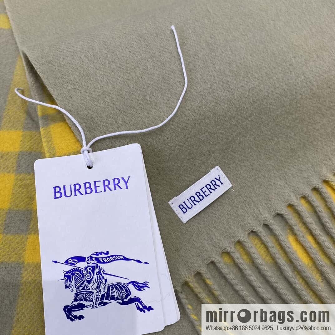 Bur ✓ Double-Sided Plaid Cashmere Scarf