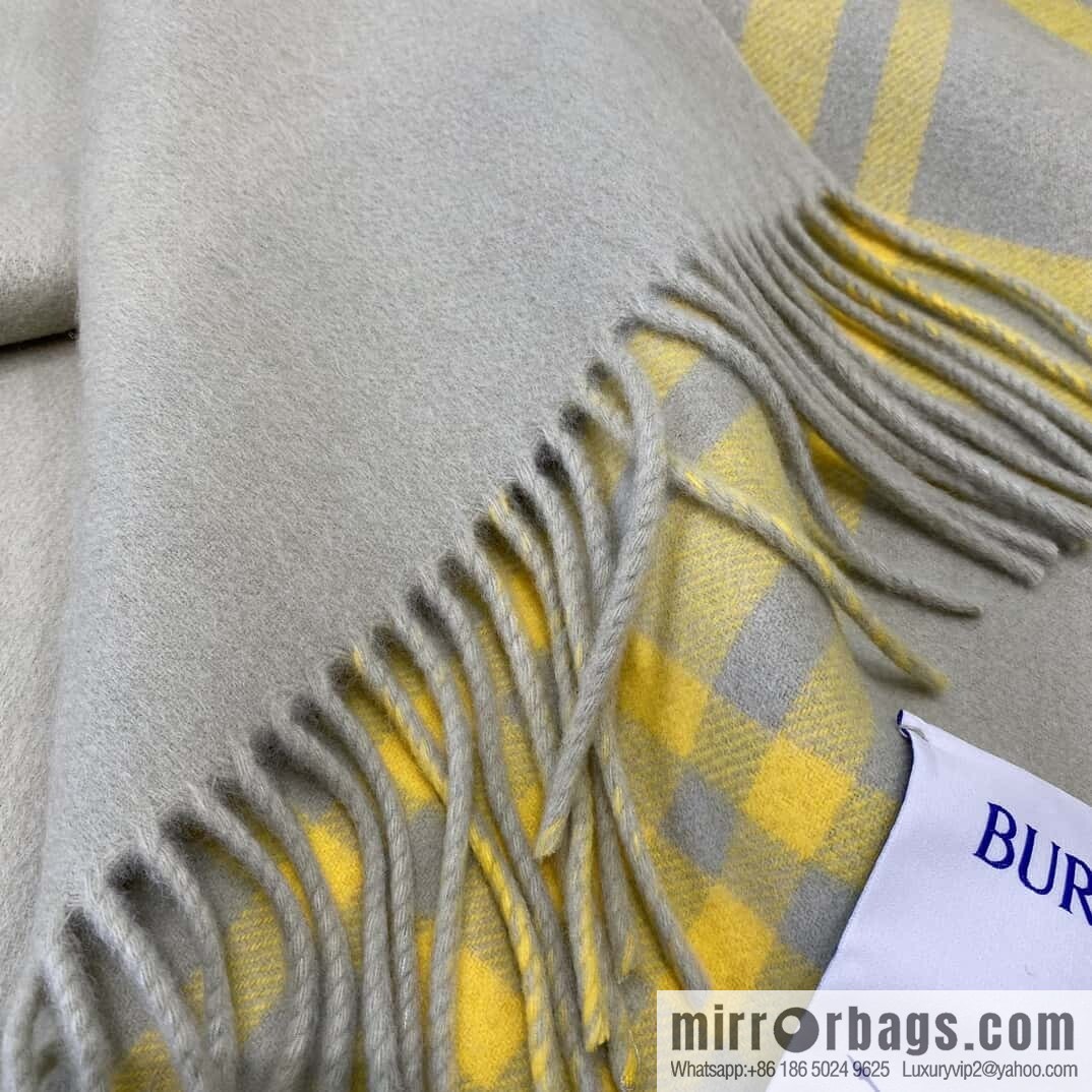 Bur ✓ Double-Sided Plaid Cashmere Scarf