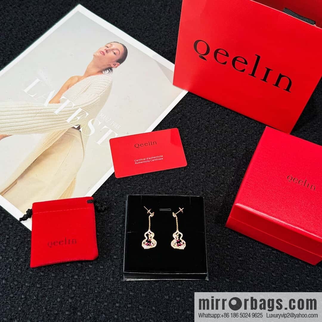 ❗️New ❗️ ☀️ Qeelin flower vine gourd stud earrings ☀️