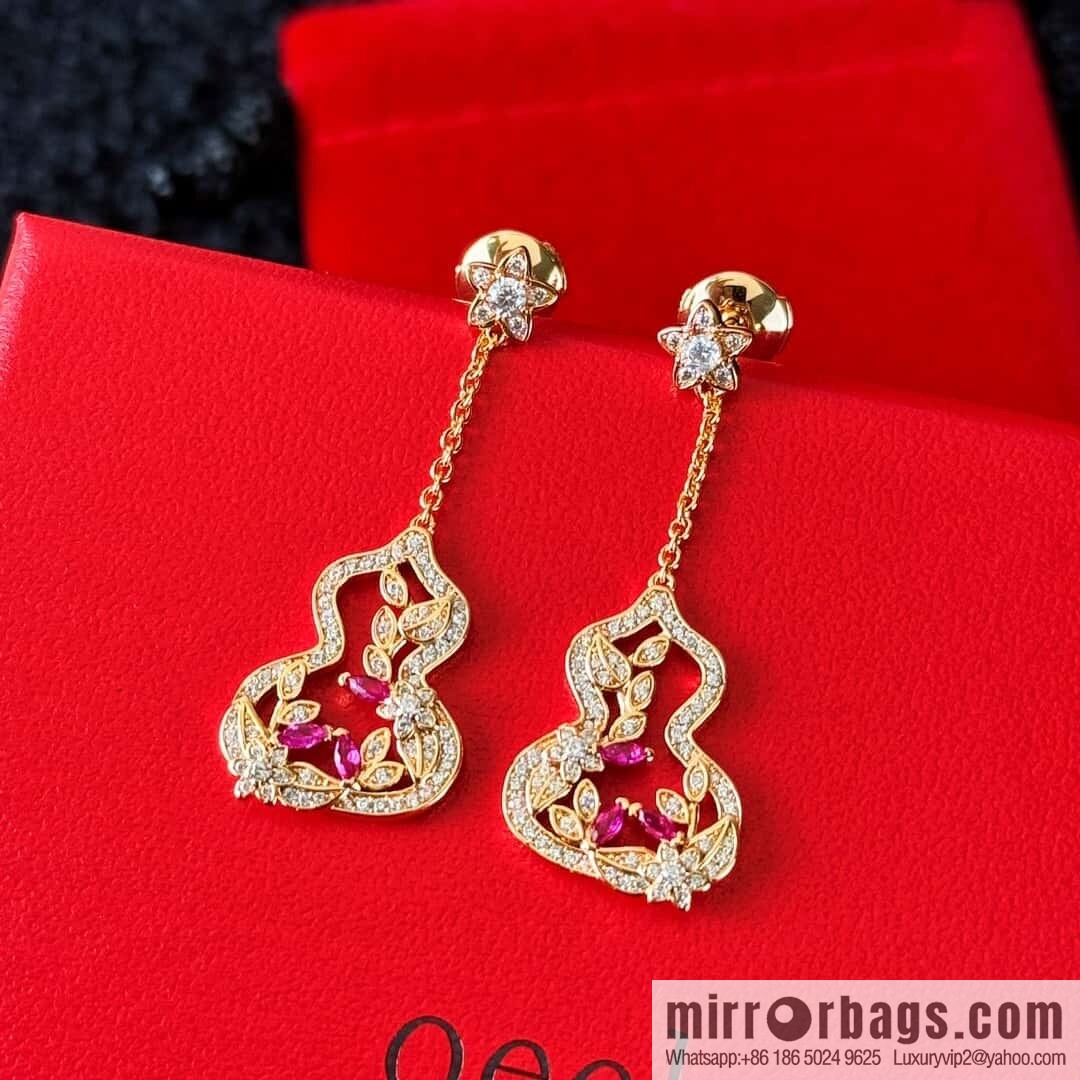 ❗️New ❗️ ☀️ Qeelin flower vine gourd stud earrings ☀️