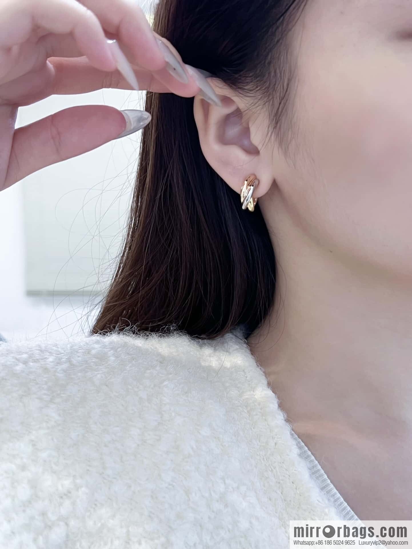❗️CNC version ❗️ ☀️ Cartier classic large small three-color smooth ear clip ear shot ☀️