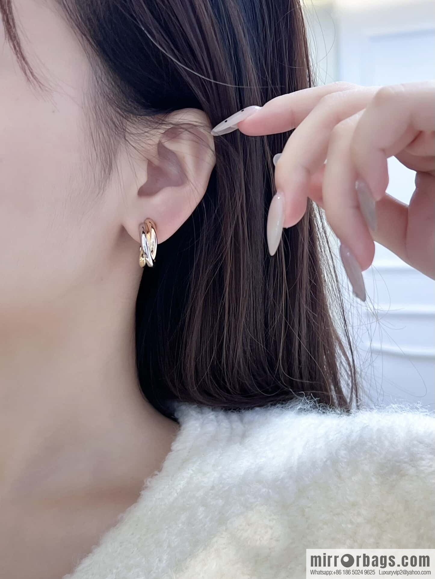 ❗️CNC version ❗️ ☀️ Cartier classic large small three-color smooth ear clip ear shot ☀️