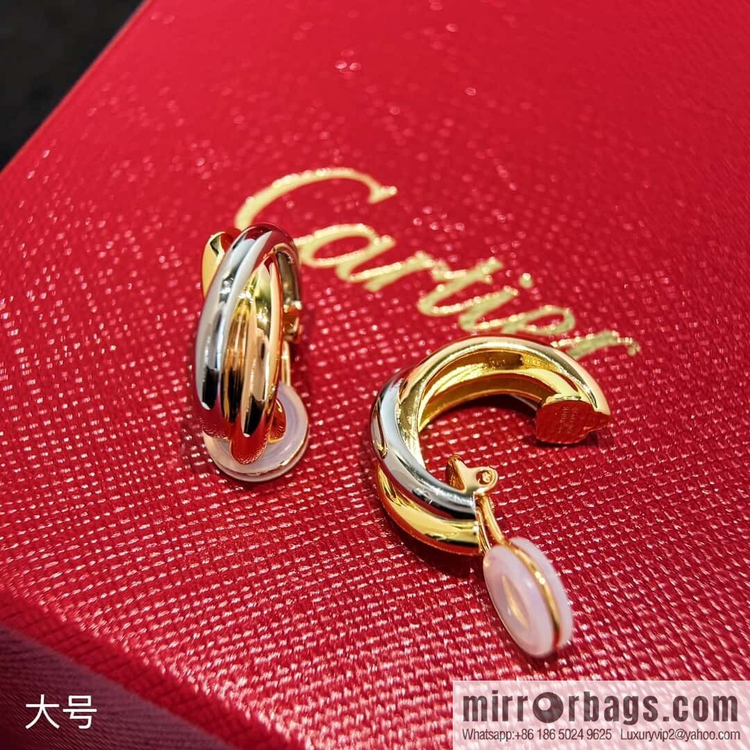❗️CNC version ❗️ ☀️ Cartier classic large small three-color smooth ear clip ear shot ☀️
