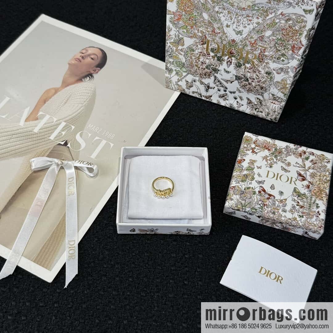 ❗️New ❗️ ☀️ New ☑️ Dior Pearl CD Pentagram Ring ☀️