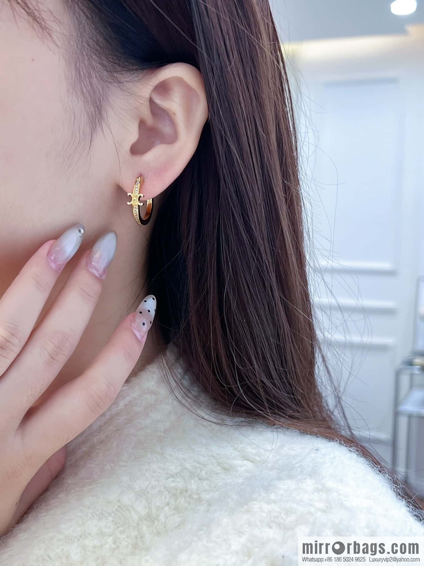 ❗️New ❗️ ☀️ original order ☀️ new ☑️ Celine Celine simple style Arc de Triomphe earrings ☀️