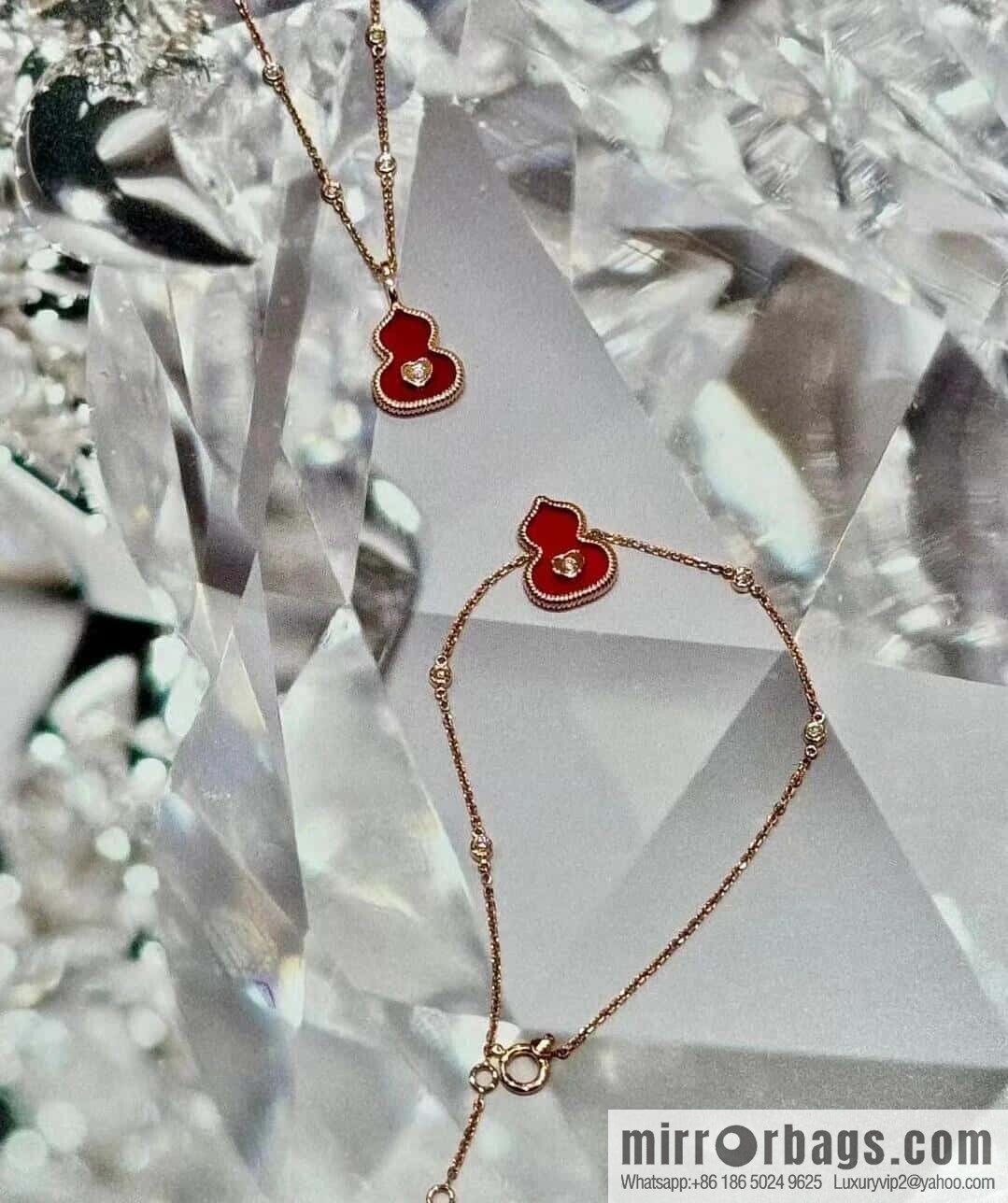 ❗️New ❗️ ☀️☀️ Qeelin unicorn wulu gourd series agate diamond peach heart love bracelet necklace ☀️