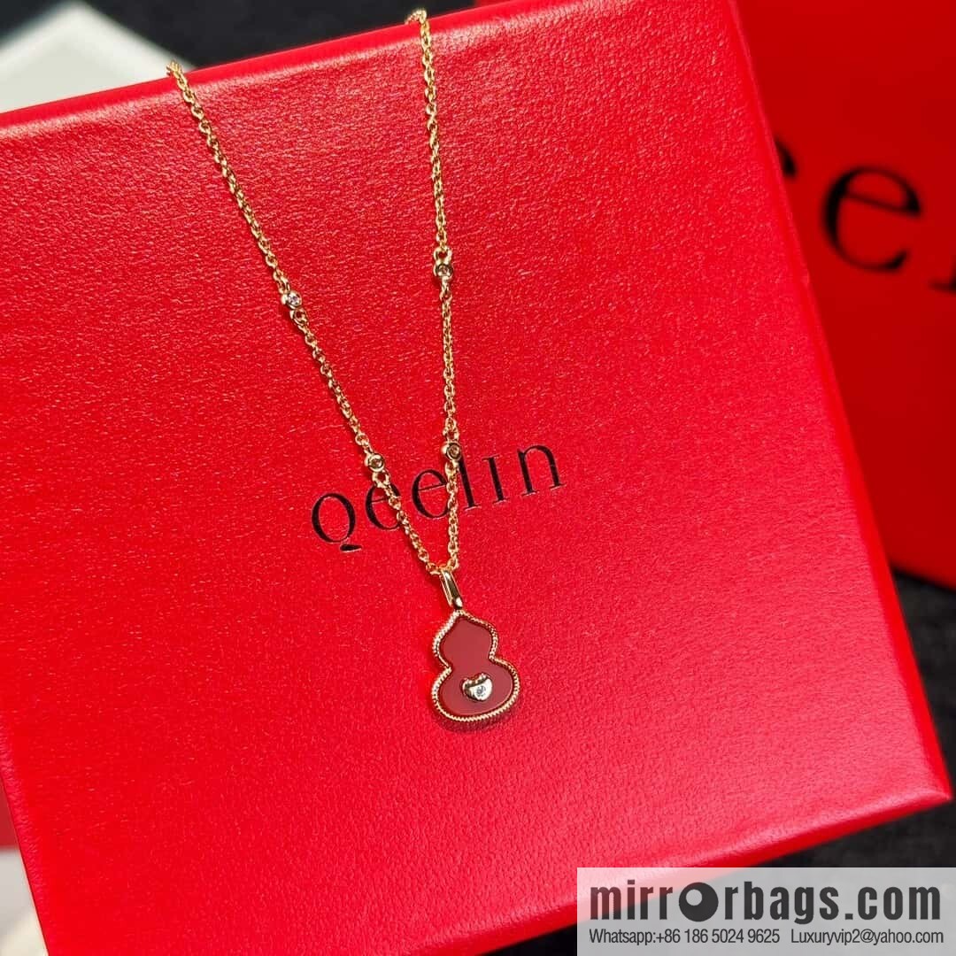 ❗️New ❗️ ☀️☀️ Qeelin unicorn wulu gourd series agate diamond peach heart love bracelet necklace ☀️