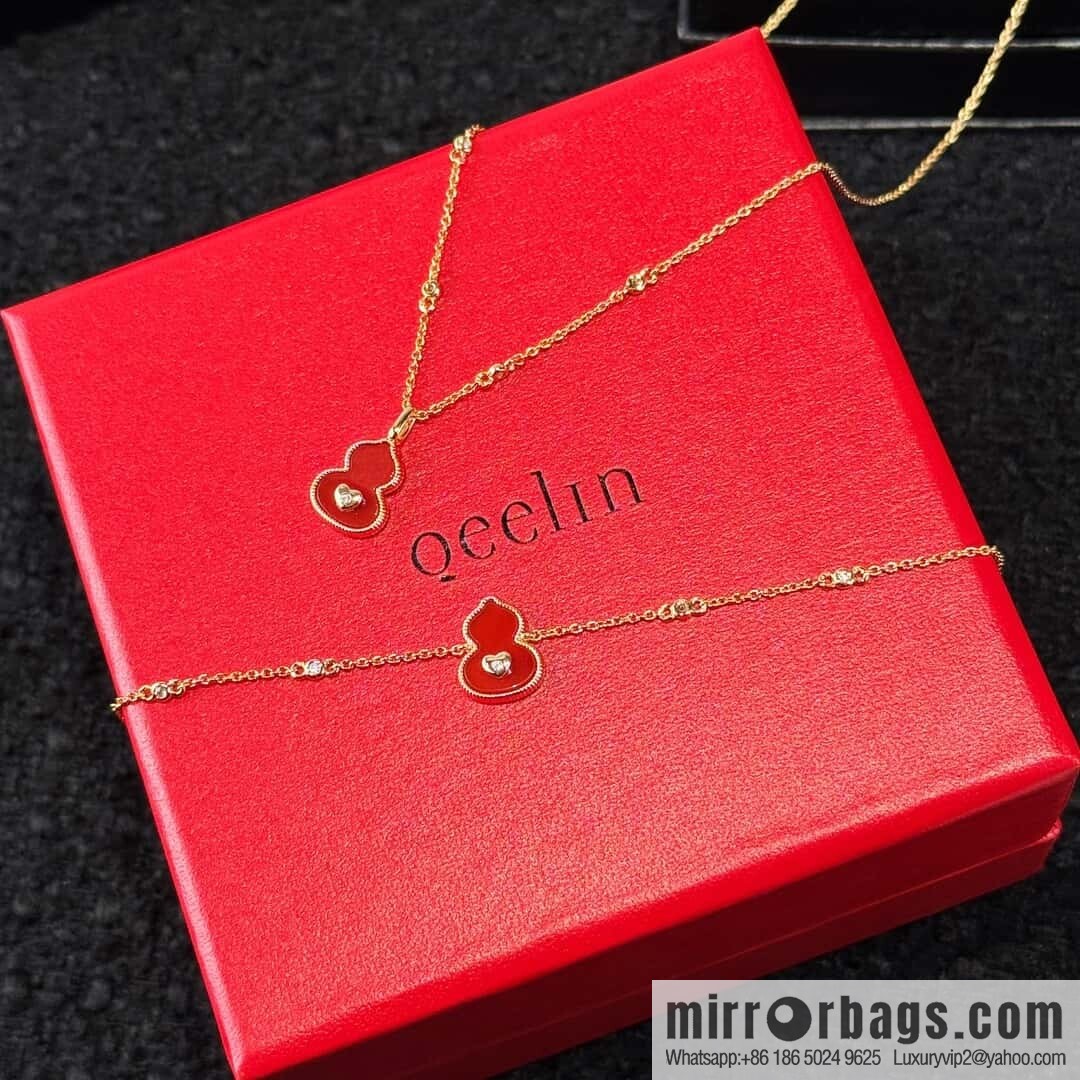 ❗️New ❗️ ☀️☀️ Qeelin unicorn wulu gourd series agate diamond peach heart love bracelet necklace ☀️