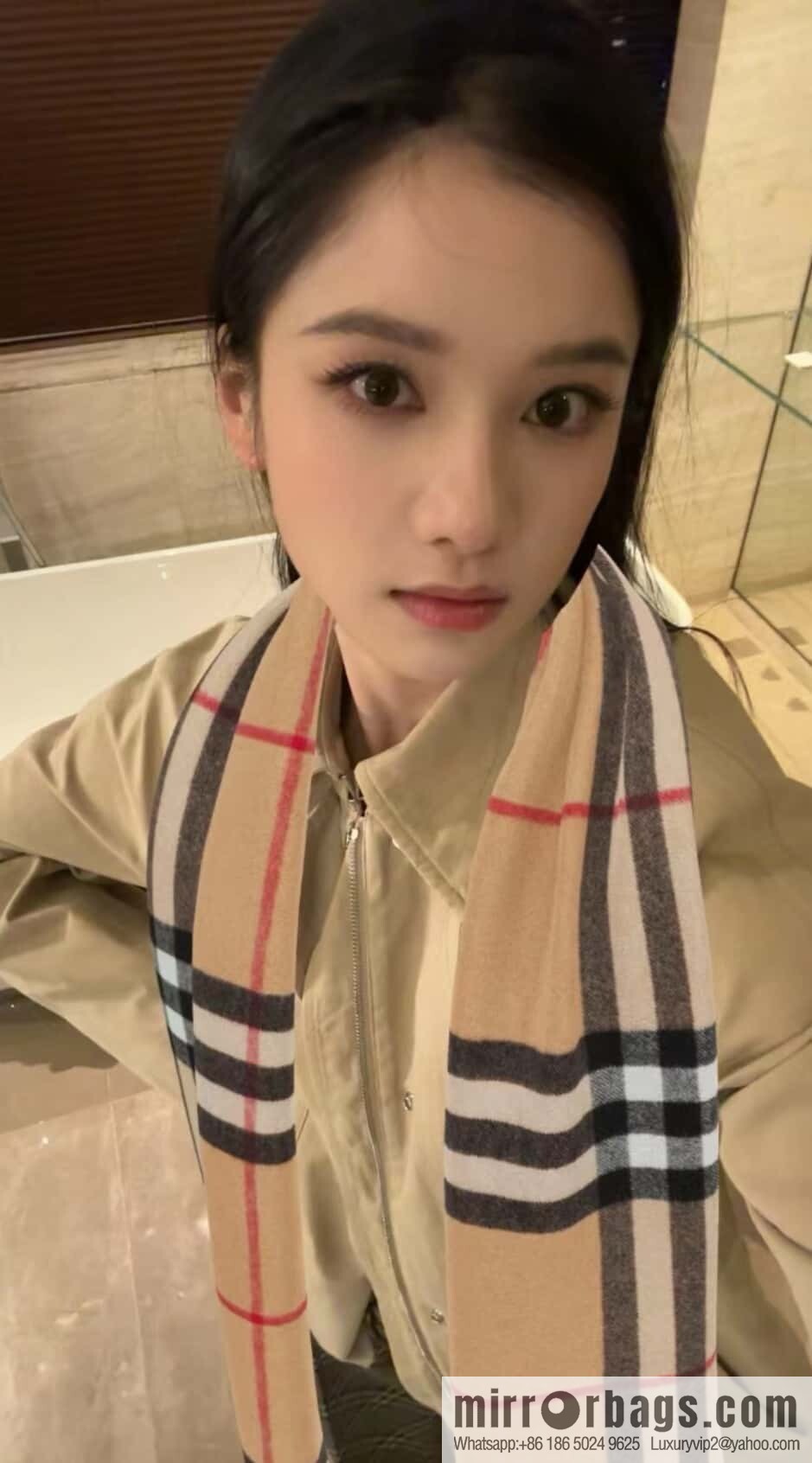 ๐๐๐๐๐๐๐แฆโข two-color contrast grid cashmere scarf 24 new colors