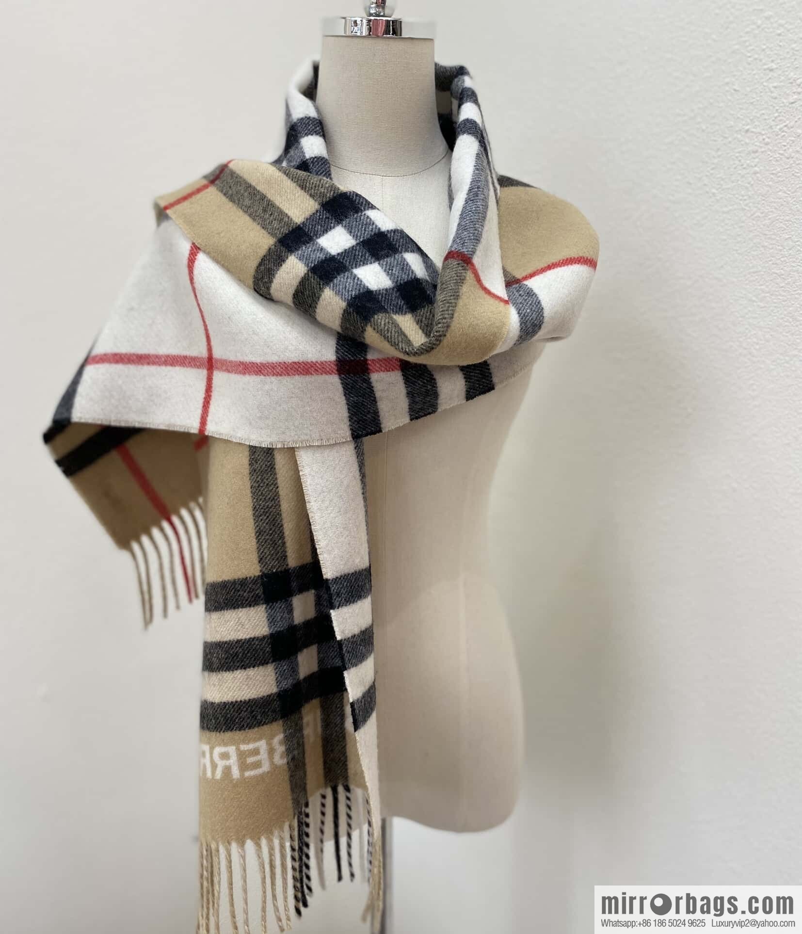 ๐๐๐๐๐๐๐แฆโข two-color contrast grid cashmere scarf 24 new colors