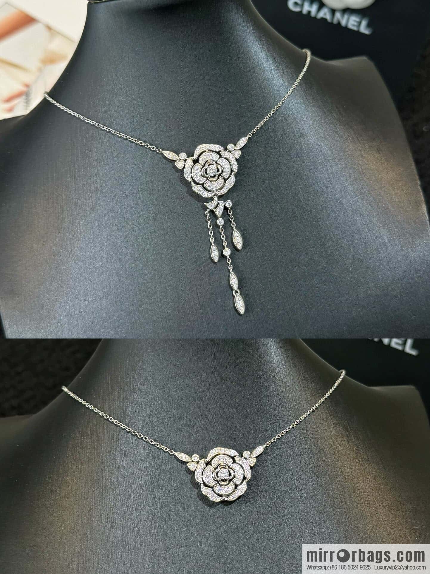 ☀️New ☑️ Chanel fringed camellia necklace