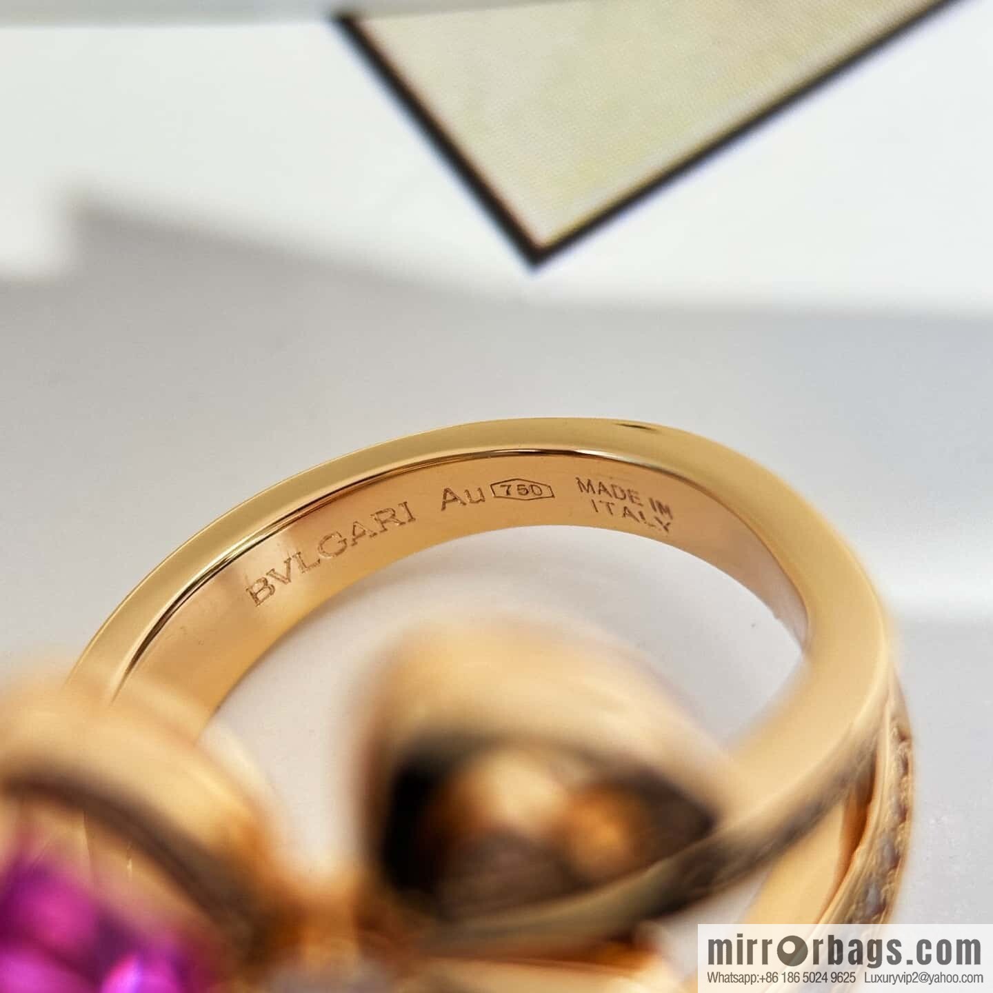 ❗️New ❗️ ☀ BVLGARI DIVAS'DREAM Ruby Clover Ring ☀️