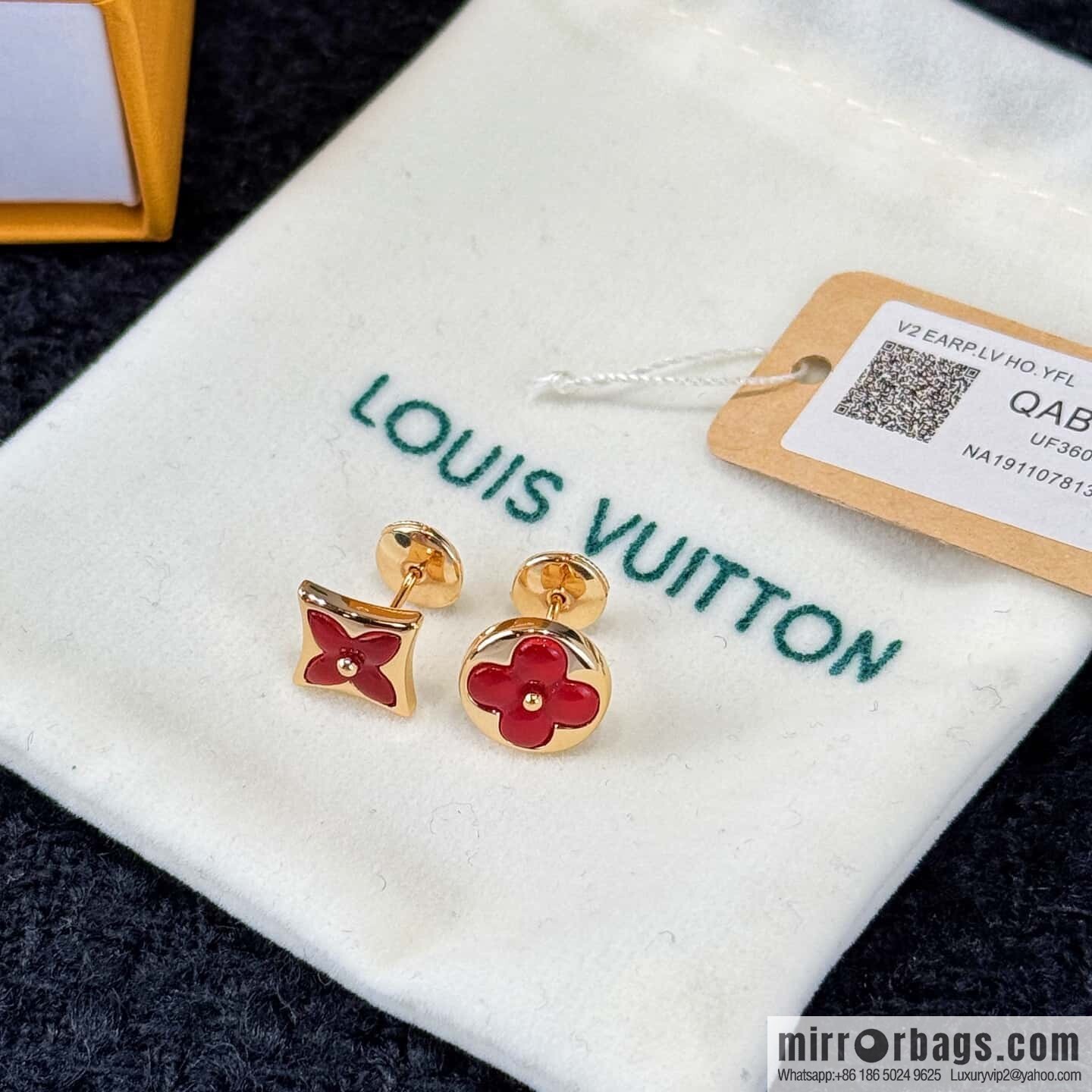 ☀️☀Louis Vuitton COLOR BLOSSOM BB MULTI-MOTIF Rhombus agate LV bracelet, stud earrings