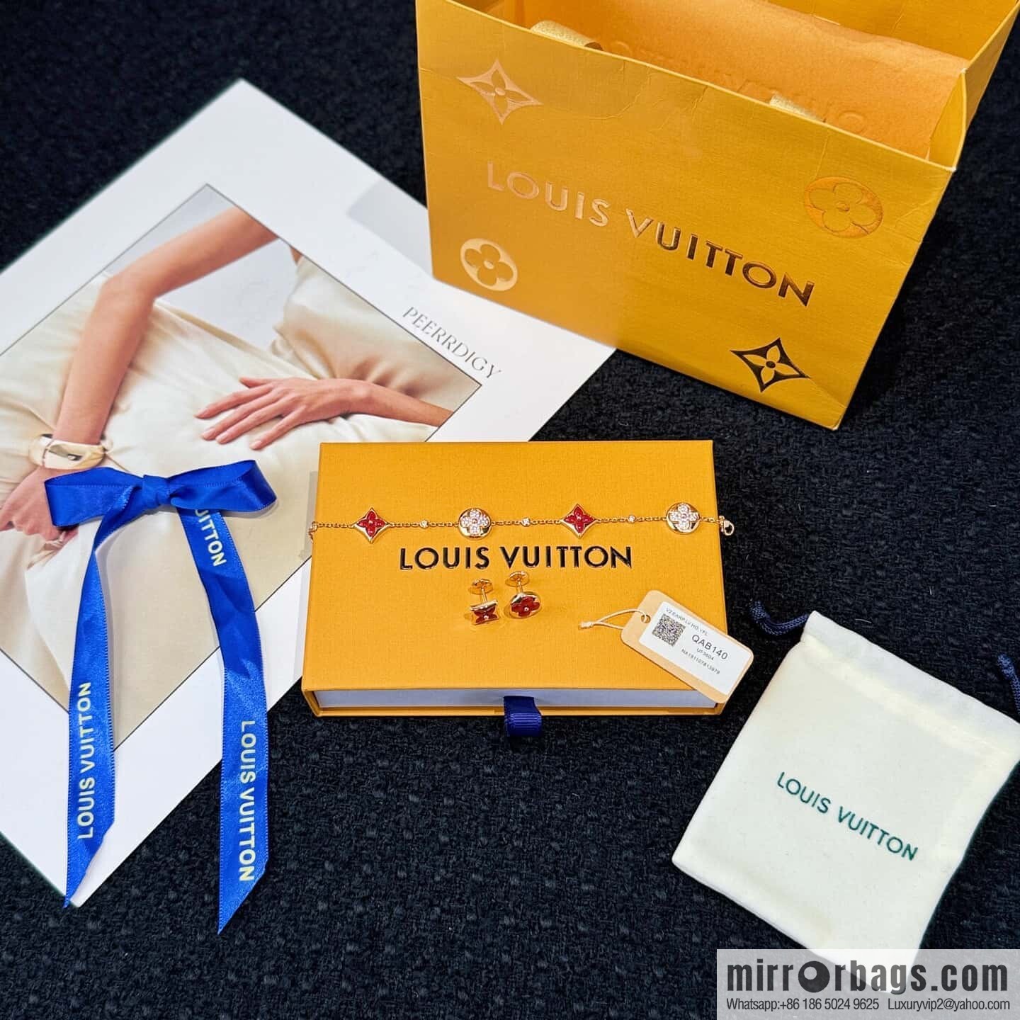 ☀️☀Louis Vuitton COLOR BLOSSOM BB MULTI-MOTIF Rhombus agate LV bracelet, stud earrings