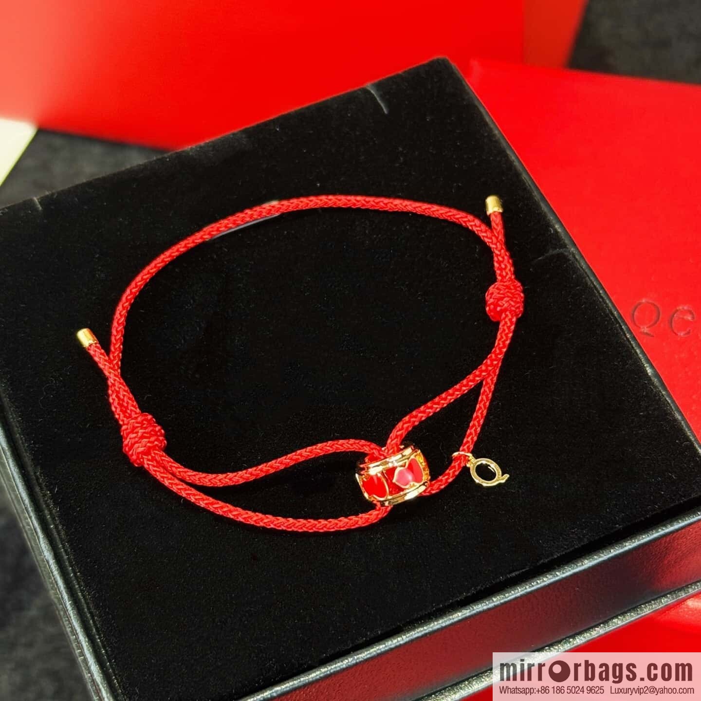 ❗️New ❗️ ☀️ Qeelin Kirin Petite Wulu Circle Gourd Red Rope Hand Rope ☀️