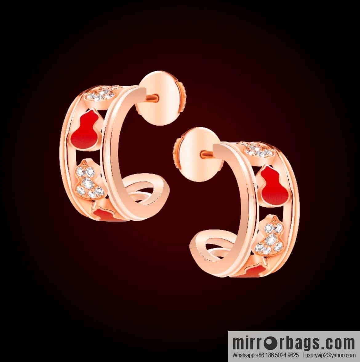 ❗️New ❗️ ☀️ Qeelin Petite Wulu Circle Gourd Earrings ☀️