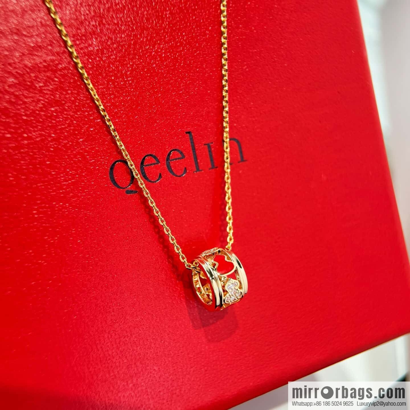 ❗️New ❗️ ☀️ Original ☀️ Qeelin Petite Wulu Circle Gourd Necklace ☀️