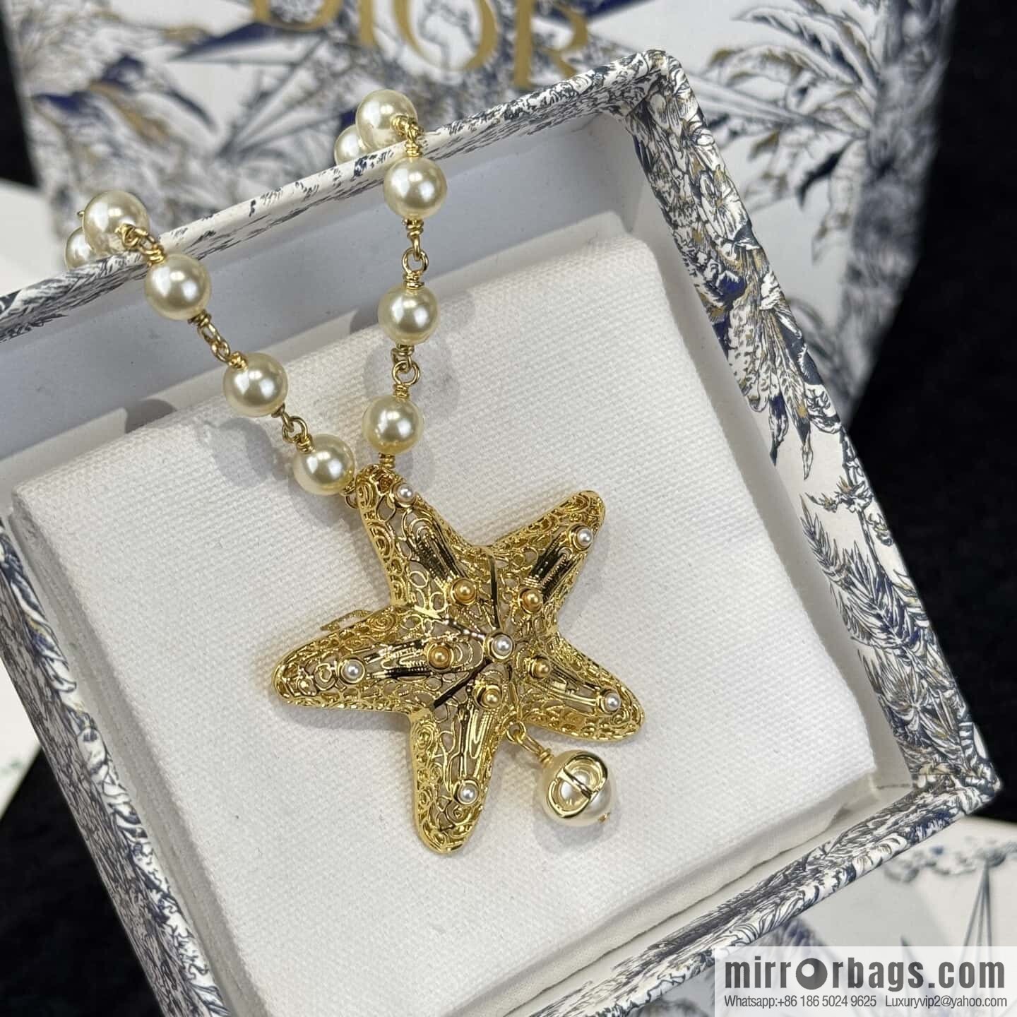 ❗️New ❗️ ☀️ New ☑️ Dior Pearl Pentagram ⭐ Star Necklace ☀️